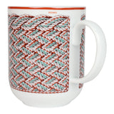Hermes "Tressages Equestres" Orange/White/Blue Porcelain Mug N°2