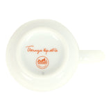 Hermes "Tressages Equestres" Orange, White and Blue Porcelain Coffee Cup & Saucer Set of 2