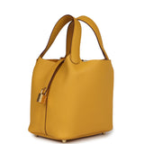 Hermes Picotin Lock 18 Jaune Ambre Clemence Gold Hardware