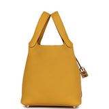 Hermes Picotin Lock 18 Jaune Ambre Clemence Gold Hardware