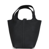 Hermes Picotin Lock 18 Monochrome Black Clemence Black Hardware