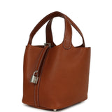 Hermes Picotin Lock 18 Fauve Barenia Faubourg Palladium Hardware