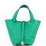 Hermes Picotin Lock 18 Menthe Clemence Palladium Hardware