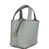 Hermes Picotin Lock 18 Bleu Glacier Clemence Palladium Hardware