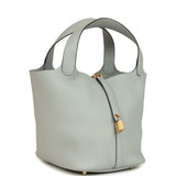 Hermes Picotin Lock 22 Bleu Glacier Clemence Gold Hardware