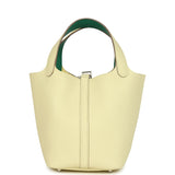 Hermes Picotin Lock Eclat 18 Jaune Milton Clemence and Vert Vertigo Swift Palladium Hardware