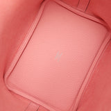 Hermes Picotin Lock 18 Rose Sakura Clemence Palladium Hardware