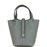 Hermes Picotin Lock 18 Gris Pantin Clemence Palladium Hardware
