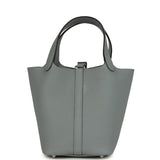 Hermes Picotin Lock 18 Gris Pantin Clemence Palladium Hardware