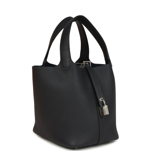 Hermes Picotin Lock 18 Caban Clemence Palladium Hardware