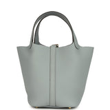 Hermes Picotin Lock 18 Gris Pantin Clemence Permabrass Hardware