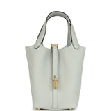 Hermes Picotin Lock 18 Bleu Pale Clemence Gold Hardware