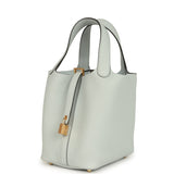 Hermes Picotin Lock 18 Bleu Pale Clemence Gold Hardware