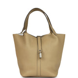 Hermes Picotin Lock 22 Trench Clemence Palladium Hardware