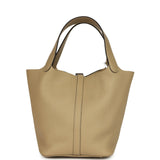 Hermes Picotin Lock 22 Trench Clemence Palladium Hardware