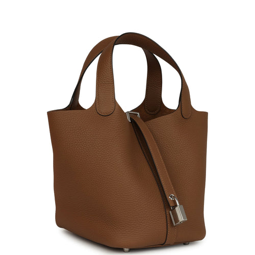 Hermes Picotin Lock 18 Alezan Clemence Palladium Hardware