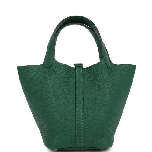 Hermes Picotin Lock 18 Vert Moyen Clemence Palladium Hardware