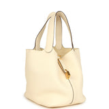 Pre-owned Hermes Picotin Lock 22 Nata Clemence Gold Hardware