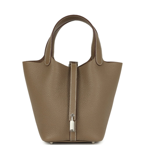 Hermes Picotin Lock 18 Etoupe Clemence Palladium Hardware