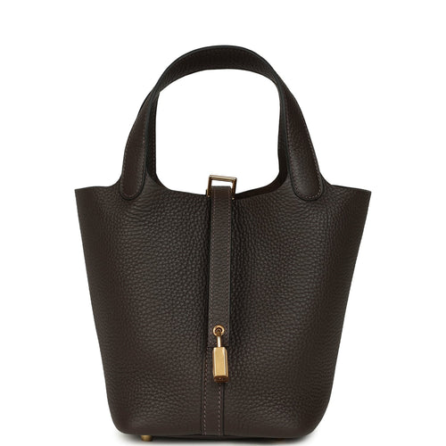 Hermes Picotin Lock 18 Ebene Clemence Gold Hardware