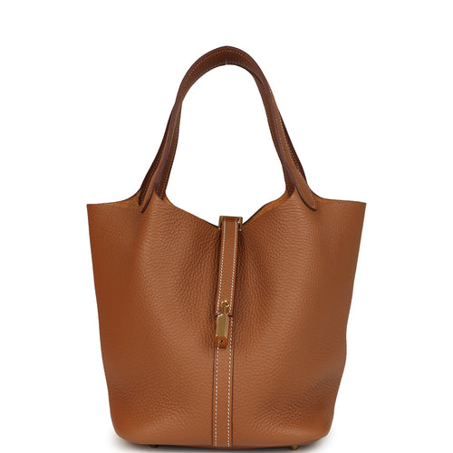 Hermes Picotin Lock 22 Gold Clemence Gold Hardware