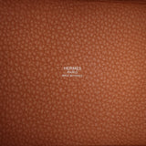 Hermes Picotin Lock 18 Casaque Orange, Cuivre and Gold Clemence Palladium Hardware