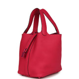 Hermes Picotin 18 Monochrome Rose Mexico Clemence Pink Palladium Hardware