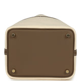 Hermes Picotin Cargo 18 Ecru Toile Canvas and Etoupe Swift Gold Hardware