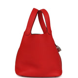 Hermes Picotin Lock 22 Rouge De Coeur Clemence Palladium Hardware