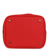 Hermes Picotin Lock 22 Rouge De Coeur Clemence Palladium Hardware