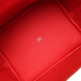 Hermes Picotin Lock 22 Rouge De Coeur Clemence Palladium Hardware