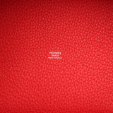 Hermes Picotin Lock 22 Rouge De Coeur Clemence Palladium Hardware