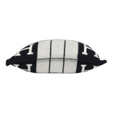 Hermes "Avalon III" Ecru and Black Signature H Pillow PM Single
