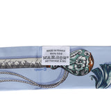 Hermes "Cavalcades" Bleu Ciel Silk Twilly