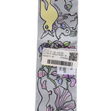 Hermes "Mille et Un Lapins" Gris Perle, Rose, Jaune Silk Twilly