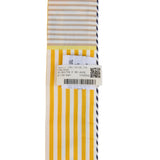 Hermes "Thalassa" Bouton D'Or, Jaune Soufre & Blanc Multi Cotton Twilly Pair