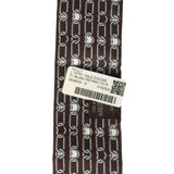 Hermes "L' Effet Kaleidoscope" Blanc, Anthracite and Marron Multi Silk Twilly Pair