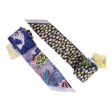 Hermes "Under the Waves" Mauve, Marine and Jaune Silk Twilly Pair