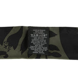 Hermes "Bouquet Final" Vert Loden and Black Fringe Silk Twilly