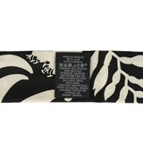 Hermes "Bouquet Final" Cream and Black Fringe Silk Twilly