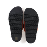 Hermes Chypre Techno Sandals Maroon Muscavado Suede Palladium Hardware 38.5 EU soles