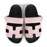 Hermes Chypre Techno Sandals Rose Cancan Calfskin Palladium Hardware 35 EU top