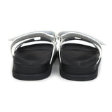 Hermes Chypre Sandals White Calfskin Palladium Hardware 38 EU size 5