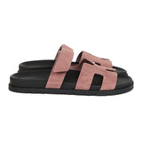 Hermes Chypre Techno Sandal Rose Antique Suede Palladium Hardware 40 EU