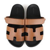 Hermes Chypre Techno Sandals Naturel Calfskin Palladium Hardware 36 EU