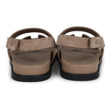Hermes Chypre Genius Sandals Beige Lin Suede Palladium Hardware 38 EU