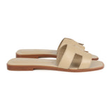 Hermes Oran Sandals Beige Lin Calfskin 38.5 EU
