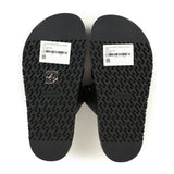 Hermes Embroidered Chypre Techno Sandals Black Calfskin Palladium Hardware 36 EU