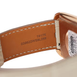 Pre-owned Hermes HSS Special Order Cape Cod Watch Beton Matte Alligator/Rose Gold