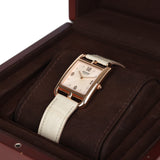 Pre-owned Hermes HSS Special Order Cape Cod Watch Beton Matte Alligator/Rose Gold